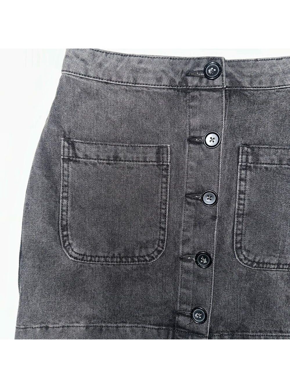 Free People Dark Gray Button-Front Midi Skirt we are the people NWT size 25 - Picture 5 of 15